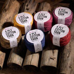 ABCwools 4 Ply Solid Color Cotton Yarn - 75gms