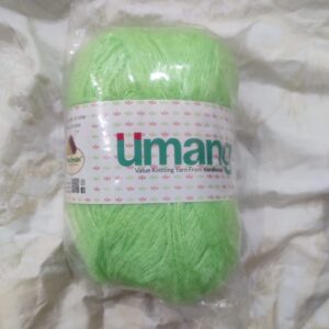 Green Vardhman Umang knitting yarn.